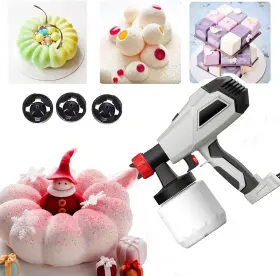 81773 Buumin 500w Dessert Chocolate Spray Gun Electric Paint Sprayer M/700ml Bucket Gray