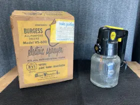 Vs-600 Bvi Vs-651 Vintage 1951 Burgess Electric Sprayer With Box Parts Instructions