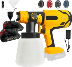 Byczone 445001745711 Cordless Paint Sprayer With 2 Battery Gun X 2.0ah & Byczone 445001745711 Cordless Paint Sprayer With 2 Battery Gun X 2.0ah &
