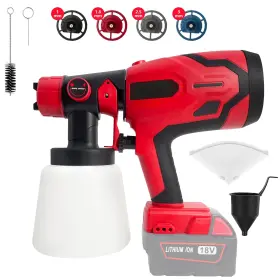 Byczone 735280291595 Cordless Paint Sprayer For Milwaukee 21v Battery Airless Electric Hvlp Spray