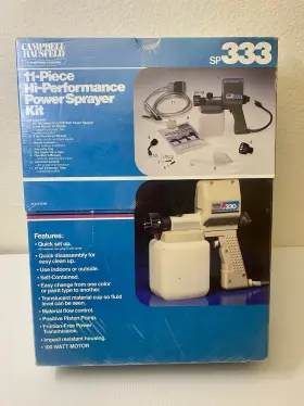 Sp333 Campbell Hausfeld 11 Pc Hi-performance Power Paint Sprayer Kit Switzerland Nos