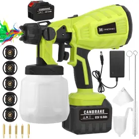 Canbrake 743039239903 21v Battery Paint Sprayer 6.0ah Brushless Motor Batteries Spray Pai