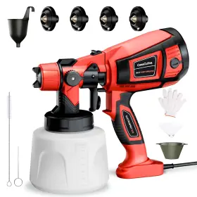 Casaculina 731041393515 850w Hvlp Paint Sprayer 1400ml Large Container Spray Gun 4 Nozzles 3