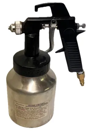43762 Central Pneumatic Air Spray Gun Low Pressure 10-30 Psi / 1 Quart