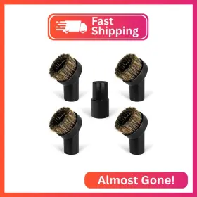 Chaseroad Horsehairbrush-5 5pcs Horse Hair Brush Vacuum Attachment Set - Black Round Atta