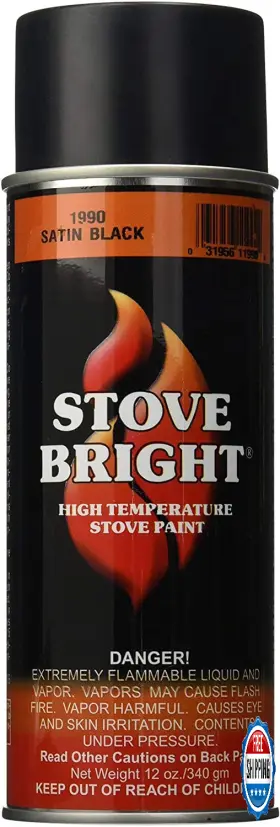 B002tnqpb4 Chimney Plus Stove Bright High Temp Satin Black Spray Paint For Fireplaces And Wood Stoves