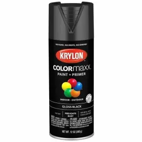 K05505007 Colormaxx Spray Paint Gloss Black 12 Oz