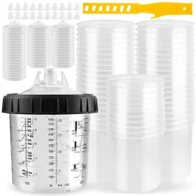 Ds5005600 Comiko Disposable Paint Spray Gun Cups 20 Ounce 600ml 50 Cup With