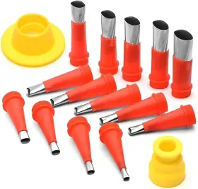 Cqhkinghai 331816579529 16pcs Universal Integrated Rubber Nozzle Tool Kit Caulking Tips Nozz