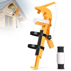 Spray2-yellow Creative.c Upgraded Spray Can Extension Pole Adaptor Adjustable Angle Sprayer Yellow