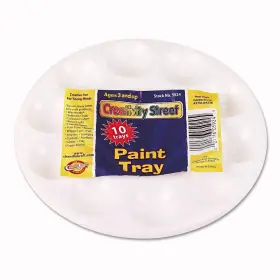 Pac5924 Creativity Street 5924 Plastic Paint Trays For Classroom - White 10/pack New