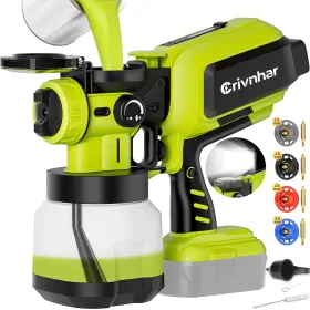 Lyb18sg Crivnhar Cordless Paint Sprayer 70000rpm Compatible With Ryobi 18v Battery 1200ml Han