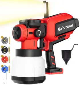 Ms18 Crivnhar Cordless Paint Sprayer 70000rpm Compatible For Milwaukee 18v Battery 1200ml