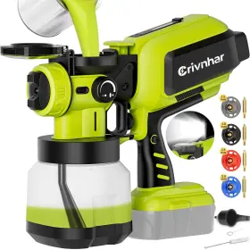Spr01 Crivnhar Cordless Paint Sprayer 70000rpm Compatible For Ryobi 18v Battery 1200ml Hand