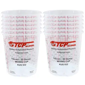 Custom Shop 844998063872 Pack Of 12 Each 32 Ounce Paint Mix Cups With Calibrated Mixing Ratios On Side