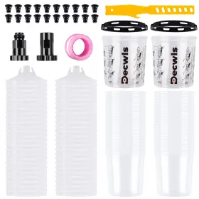 Dw-pcs-001 Decwls Disposable Paint Cup System 20 Ounce 600ml Kit - 50 Pack Cups