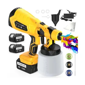 Mr-01 Dejunpiool Cordless Paint Sprayer Battery Powered With 2 Batteries Electric P... Fast Ship