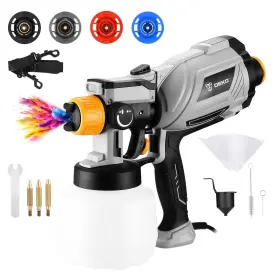 Dksg100k1-amzg-bs Dekopro Paint Sprayer 1000w Hvlp High Power Gun With 1200ml Capac