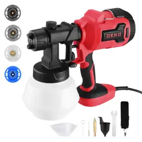 Dksg70k1r-us Dekopro Paint Sprayer Gun 700w Hvlp Electric Spray Easy To Clean For Hous