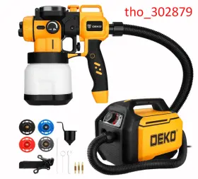Paintsp20v Dekopro 20v Cordless Paint Sprayer 800w Brushless Gun For Diy Home Project Kit Tools