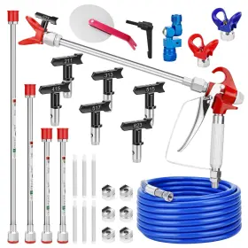 Pqqt001 Dent-de-lion 22 Pcs Airless Paint Sprayer Gun Kit For House Painting Spray Wi