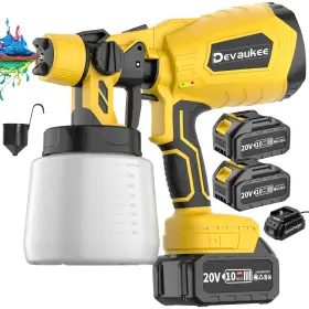 Cps-40 Devaukee 4.0ah Cordless Paint Sprayer With Battery And Charger 800w Electric Gu