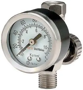 Hav-501 Devilbiss 013222031066 High Output Air Adjusting Valve With Gauge For Paint Guns