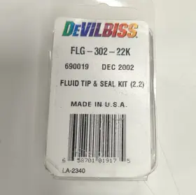Flg-302-15k Devilbiss Flg-302-22k Spray Gun Tip Silver Metal 2.2 Fluid No Seal Inc