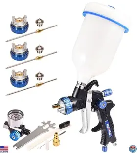 B09whj1y5x Dewalt 22 Oz Hvlp Air Spray Gun Detail Paint Sprayer 2.0mm Nozzle And Regulator Kits