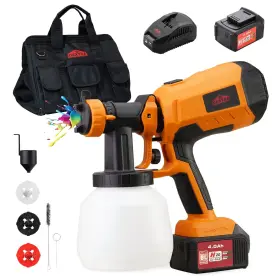 Dextra 717522781828 Cordless Paint Sprayers For Home Interior And Exterior 20v Brushless