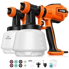 Spa8010 Dongguanshiguoyankejiyouxiangongsi 700w Electric Hvlp Paint Sprayer Gun For House Painting Dual-gun Orange