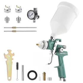 Dtq8010 Dotool Hvlp Spray Gun Kit H827 Automotive Paint With 1.4/1.7/2.0mm Nozzles Air S