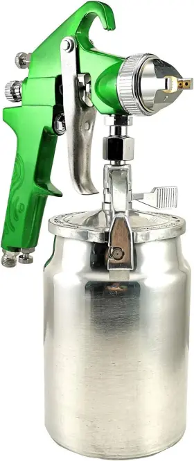 Dp-97v-s Dp Dynamic Power Industrial Hvlp Siphon Feed Spray Gun 1000cc White Green