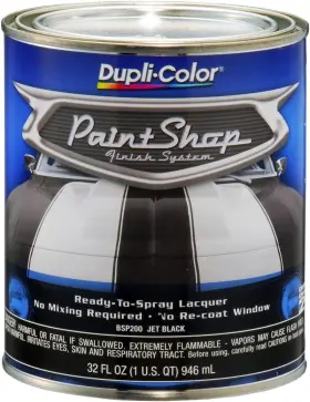 Bsp200 Duplicolor Paint Shop Finish System Base Coat Jet Black - 32 Oz. Automotive