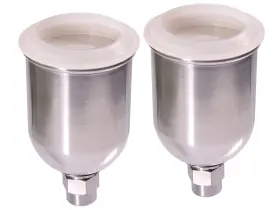 132022 Dynastus 125 Cc Aluminum Gravity Feed Paint Cup With Nylon Lid 2 Pcs Kit