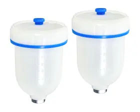 132120 Dynastus 125 Cc Gravity Feed Paint Pot Nylon Spray Gun Cup 2 Pcs Kit