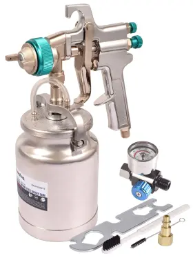 Dynastus 619438408496 Suction Feed 33 Oz Siphon Air Spray Pneumatic Paint Sprayer 1.8mm Nozzle With
