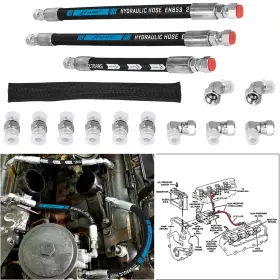 E-cowlboy 427046759724 High Pressure Oil Pump Hpop Hoses Lines Kit And Crossover Line For 1999-2003 Fo