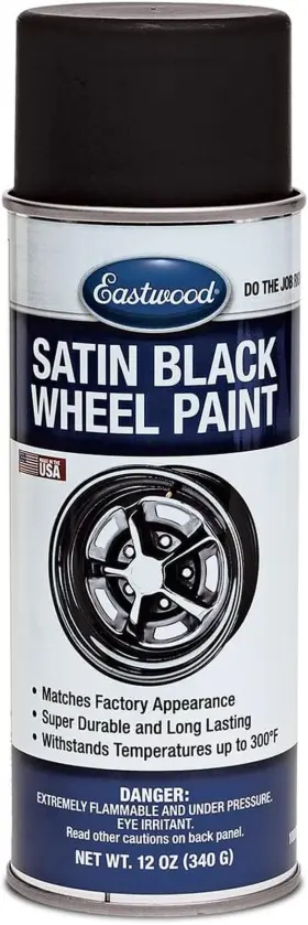 Eastwood 445035882833 Chip Resistant Touch Up Satin Oem Black Wheel Spray Paint Aerosol 12 Oz