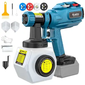 011t0a01 Ecarke Cordless Paint Sprayer Compatible With Makita 18v Battery - Side-fill