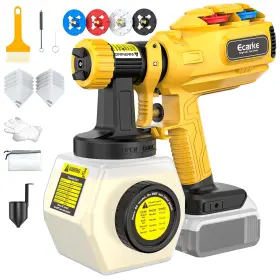Eck-ps001 Ecarke Cordless Paint Sprayer Compatible With Dewalt 20v Battery - Side-fill Design