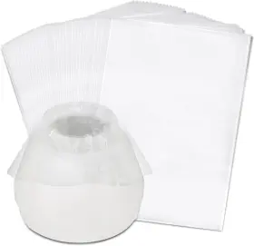 Epx004 Ecuopix 50 Pcs Transparent Paint Sprayer Cup Liners 11.8 Inch X 7.8 Disposable Liner Bags