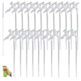 Eingsdfgch 618202077517 20 Pieces Spray Foam Replacement Tube Nozzle Tips With Brush Spare Straws Scr