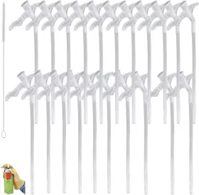 Eingsdfgch 726084797925 20 Pieces Spray Foam Replacement Tube Nozzle Tips With Brush Spare Straws Screws