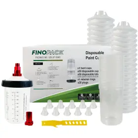 Endozer 735851987636 Disposable Paint Cup 50 Pack 13.5 Ounce400ml Mixing Cups For Automoti