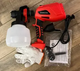 700w Esakoya Jy09 Hvlp Paint Sprayer 1200ml Container 4 Nozzles And 3 Patterns
