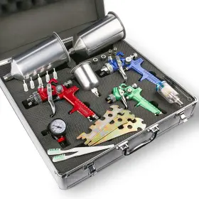 Etosha 778716313331 Hvlp Spray Gun Set 3pcs Auto Paint Primer With Air Regulator And Maintenance K