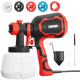 Ek-kla-023a Ework Paint Sprayer 1000w Hvlp Electric Spray 4 Nozzles And 3 Patterns