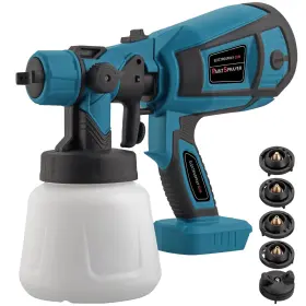 Nozzles3 Eypins Gr242 Cordless Paint Sprayer200w Hvlp Spray Gun5 Copper Spraying Mo