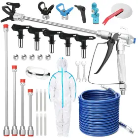 K12-pro Fabifh 26pcs Airless Paint Sprayer Gun Kit 3600psi High Pressure Spray